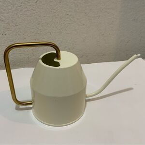 New IKEA VATTENKRASSE Watering Can Ivory/gold 30 oz 403.941.18